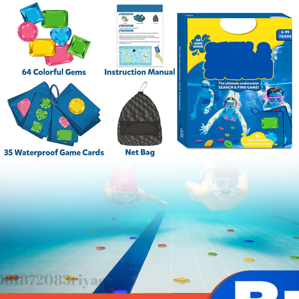 Kids Outdoor Learning Activities - Skillmatics Pool Toys & 64 Colorful