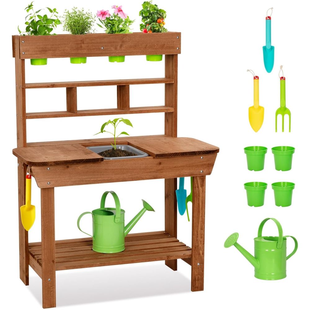 Kids Outdoor Bench - OOOK Kids Mud Kitchen, ir Wood