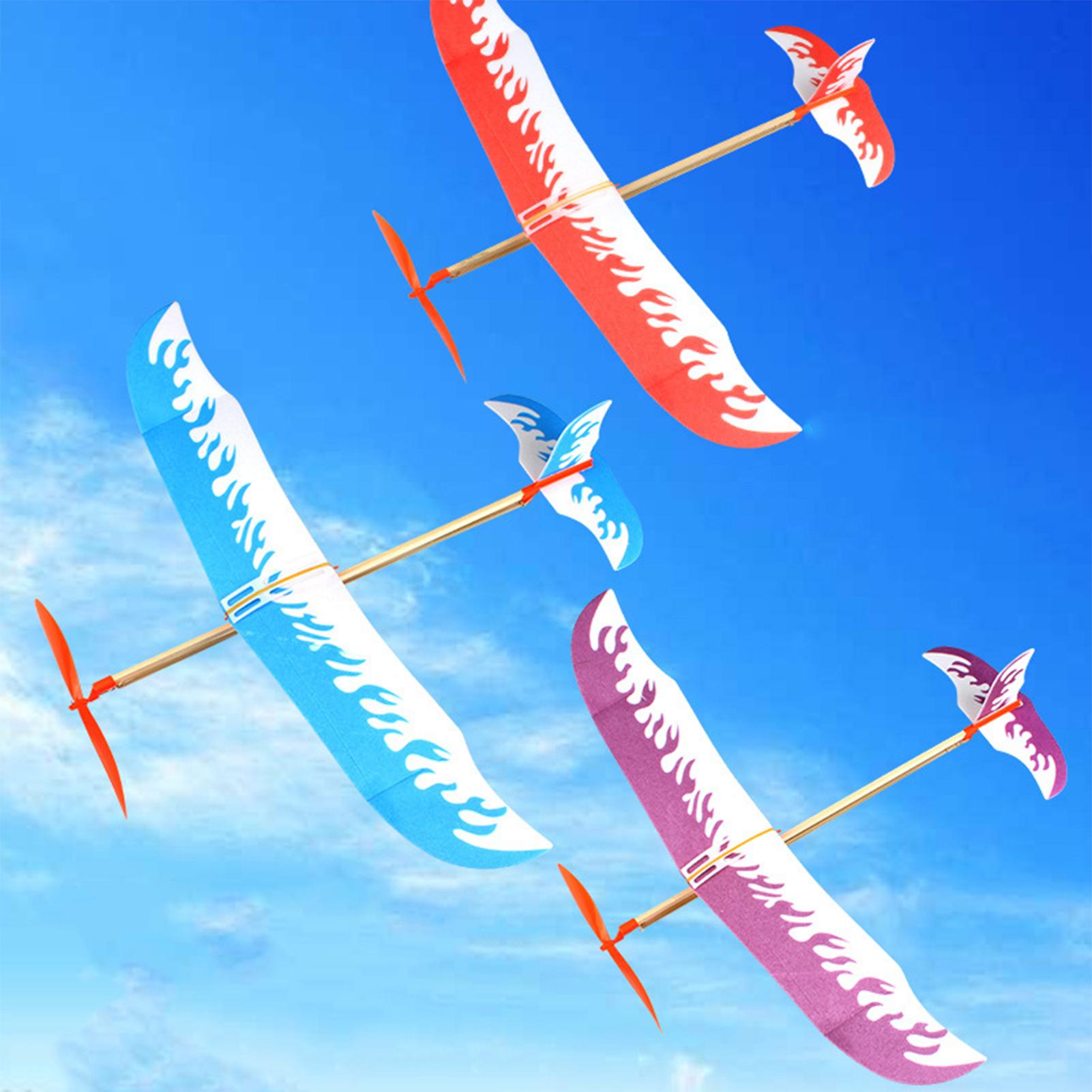 Kids Outdoor Playset - Rubber Band Airplanes Powered Glider Aircraft