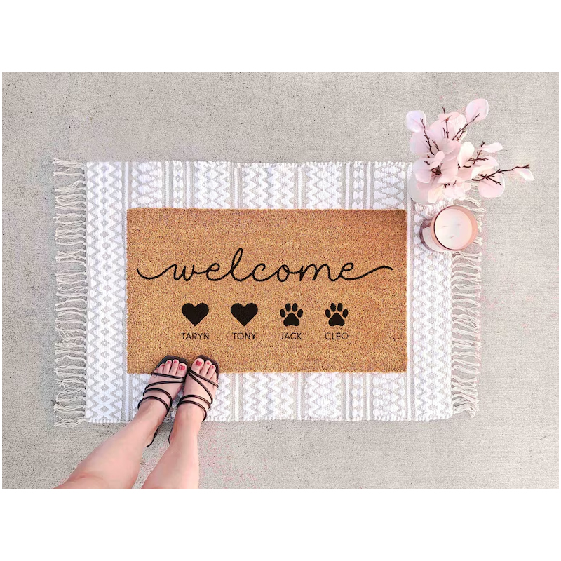 Custom Family Doormat Custom P - Kids Outdoor Ideas 评论和价格