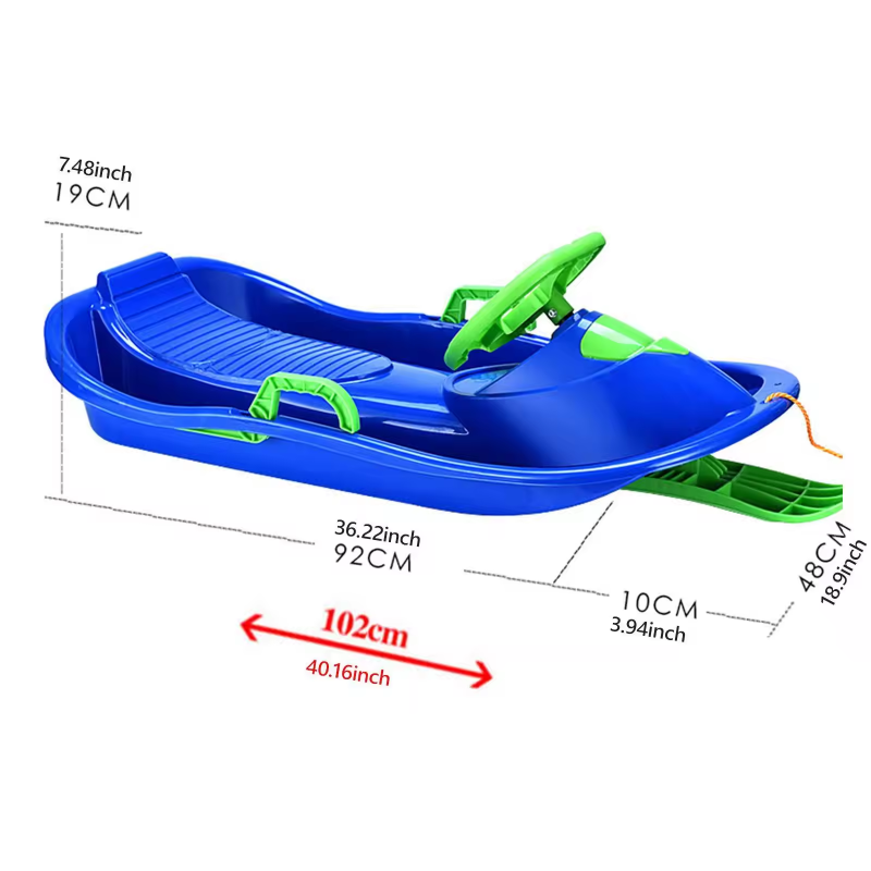 Kids Snow Sled With Steering W - Kids Unique Outdoor Toys 评论和价格