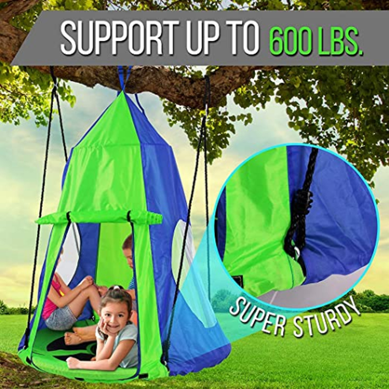 Kids Hanging Chair Tent Swing  - Kids Outdoor Nest Swing 评论和价格