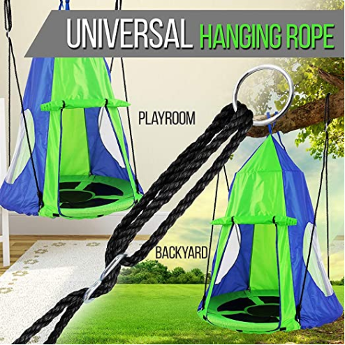 Kids Hanging Chair Tent Swing  - Kids Outdoor Nest Swing 评论和价格