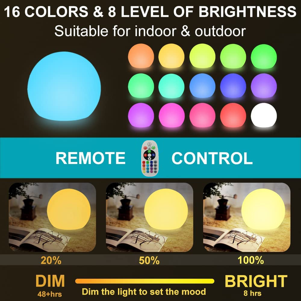 Rechargeable LED Glowing Ball  - Kids Outdoor Lights 评论和价格