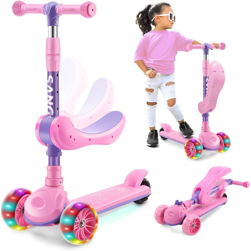 2-in-1 Kids Kick Scooter with  - Kids Outdoor Lights 评论和价格