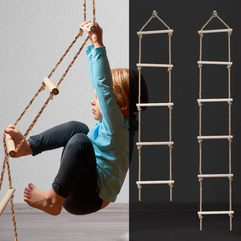 Kids Wooden Ladder Outdoor Act - Kids Outdoor Climber 评论和价格