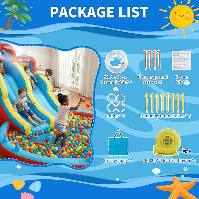 All-Season 8-in-1 Inflatable W - Kids Outdoor Playset 评论和价格