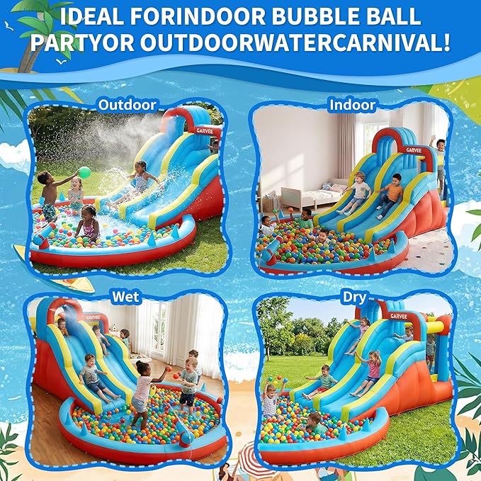 All-Season 8-in-1 Inflatable W - Kids Outdoor Playset 评论和价格