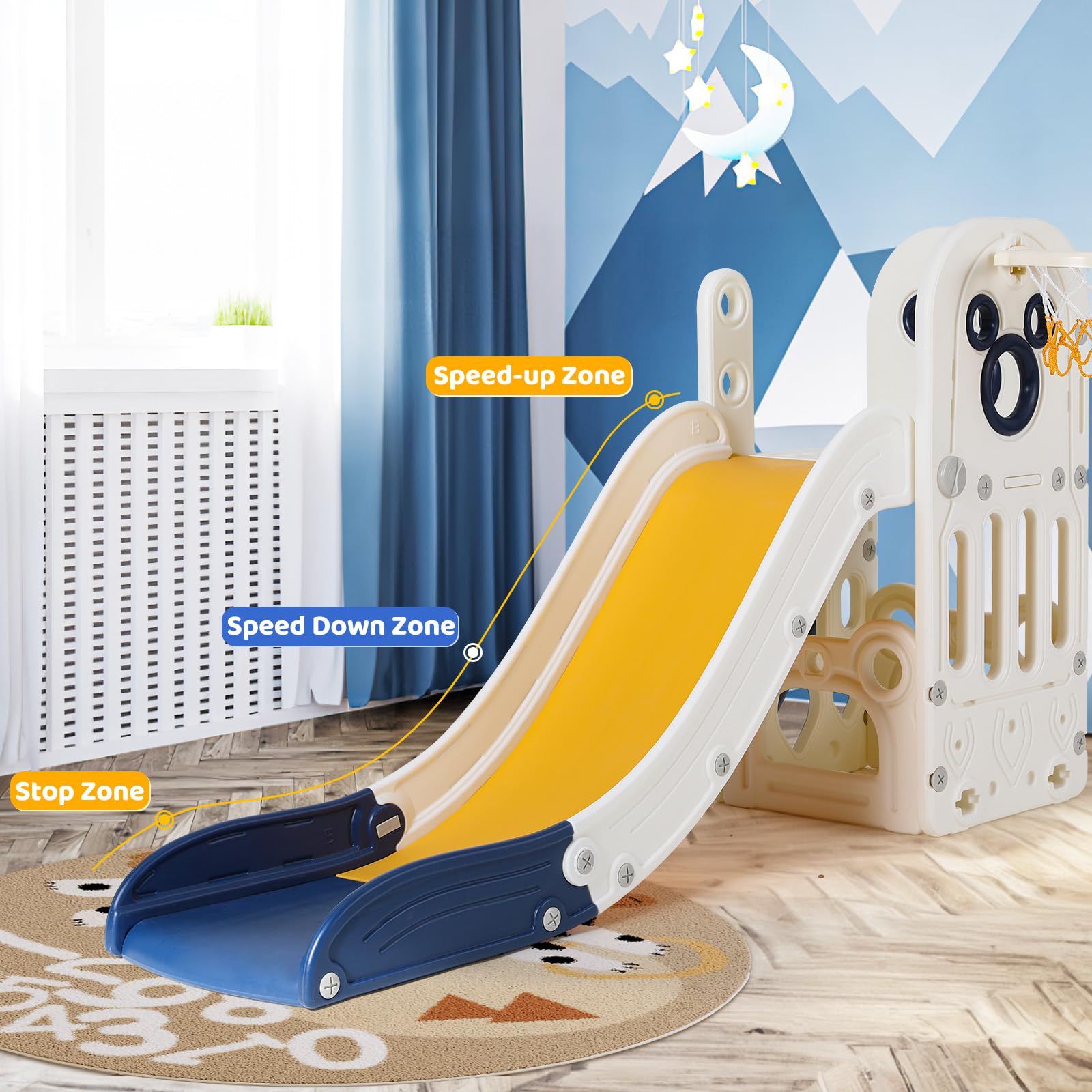 6 in 1 Toddler Slide Playset,  - Kids Outdoor Climber 评论和价格