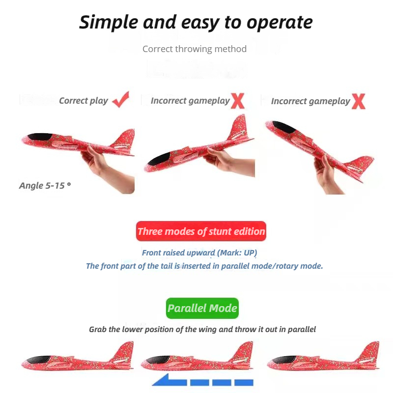 48cm Large Foam Airplane Child - Kids Outdoor Playset 评论和价格