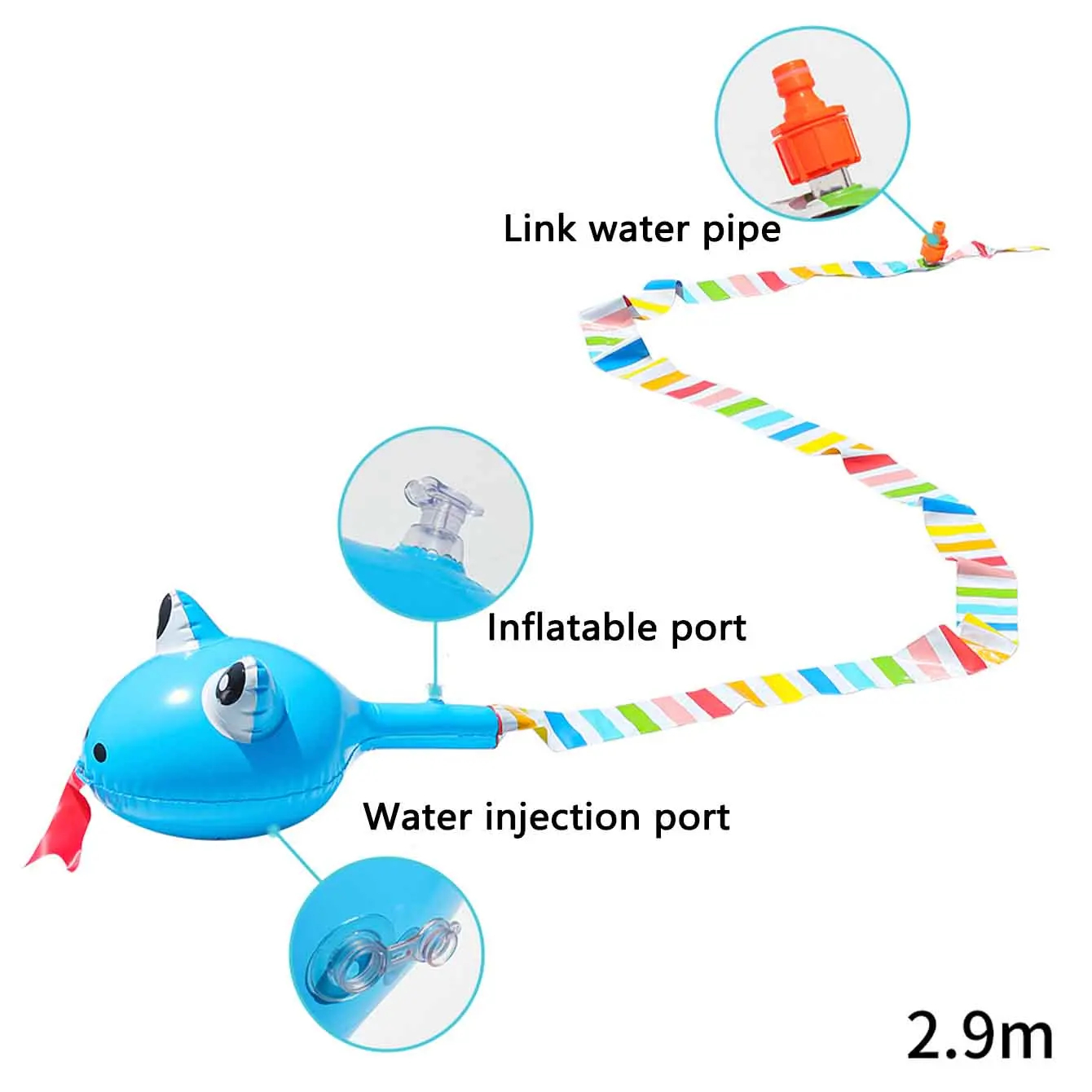 Inflatable Water Spray Snake T - Kids Outdoor Playset 评论和价格