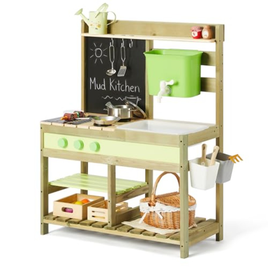 Outdoor mud kitchen for kids:  - Kids Outdoor Mud Table 评论和价格