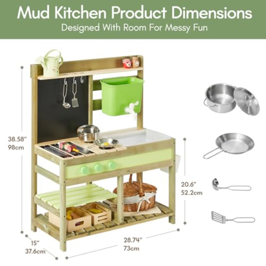 Outdoor mud kitchen for kids:  - Kids Outdoor Mud Table 评论和价格