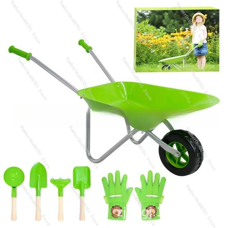 Kids Outdoor Wheelbarrow, Gree - Kids Outdoor Playset 评论和价格