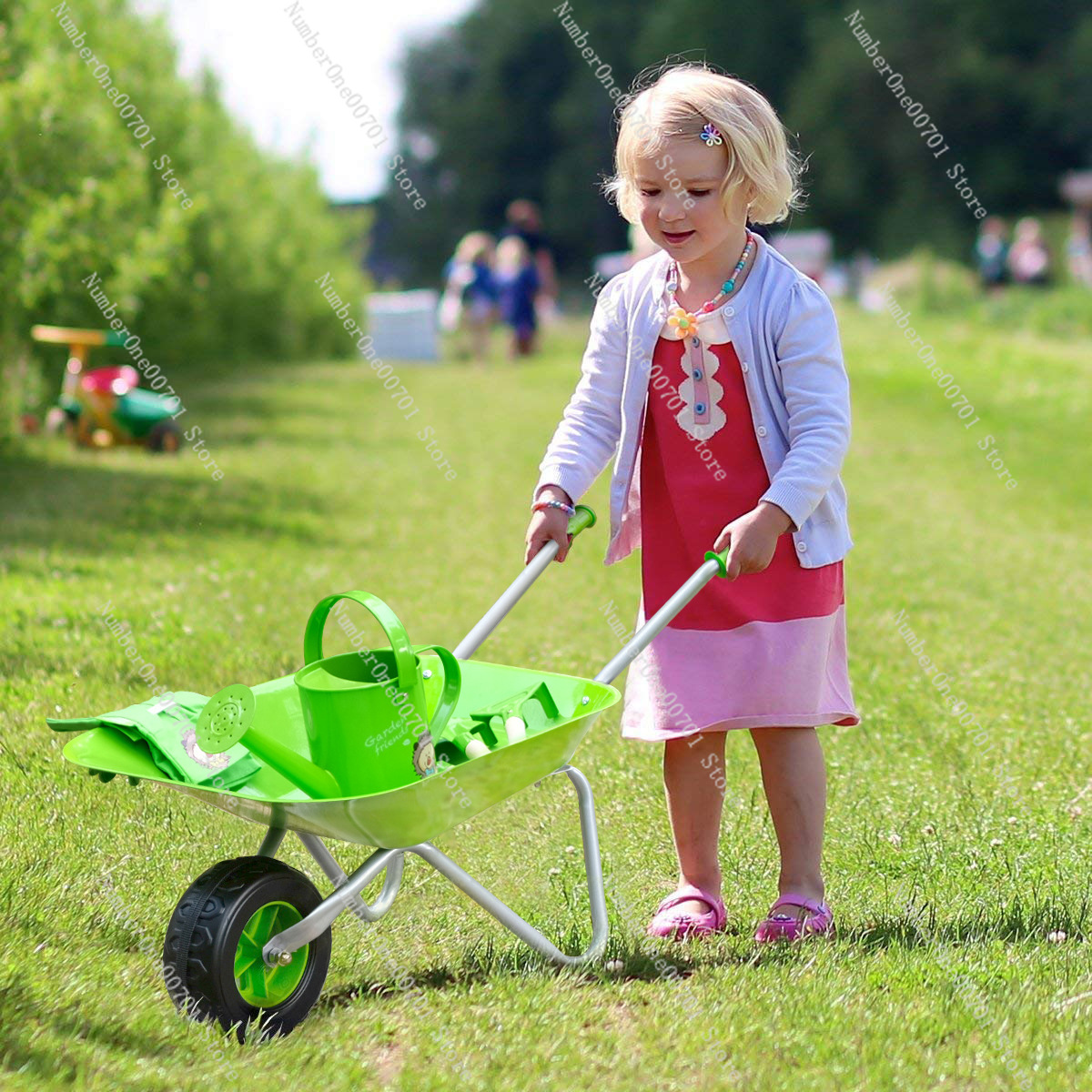 Kids Outdoor Wheelbarrow, Gree - Kids Outdoor Playset 评论和价格
