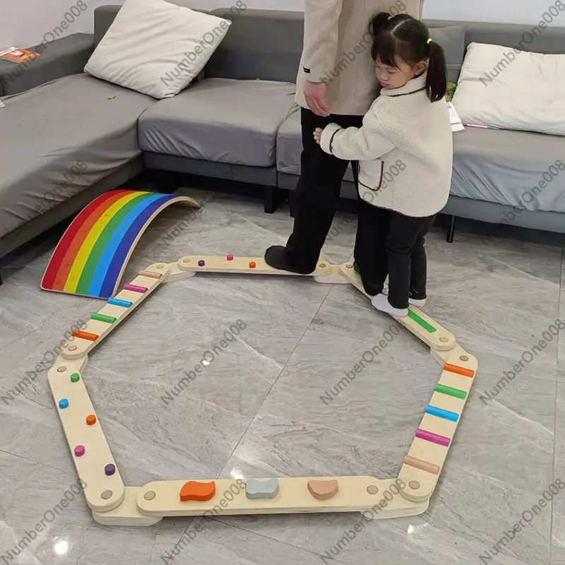 Thick Wooden Balance Beam Tact - Kids Outdoor Balance Beam 评论和价格