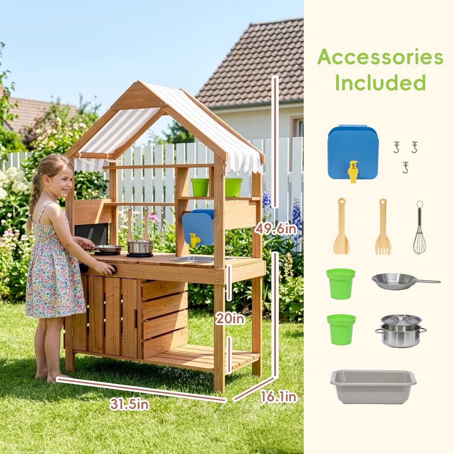 #Mud Kitchen Outdoor Playset C - Kids Outdoor Mud Kitchen 评论和价格