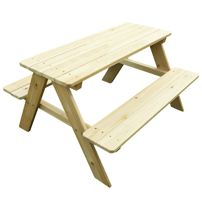 Outdoor Wooden Kids Picnic Tab - Kids Outdoor Bench 评论和价格