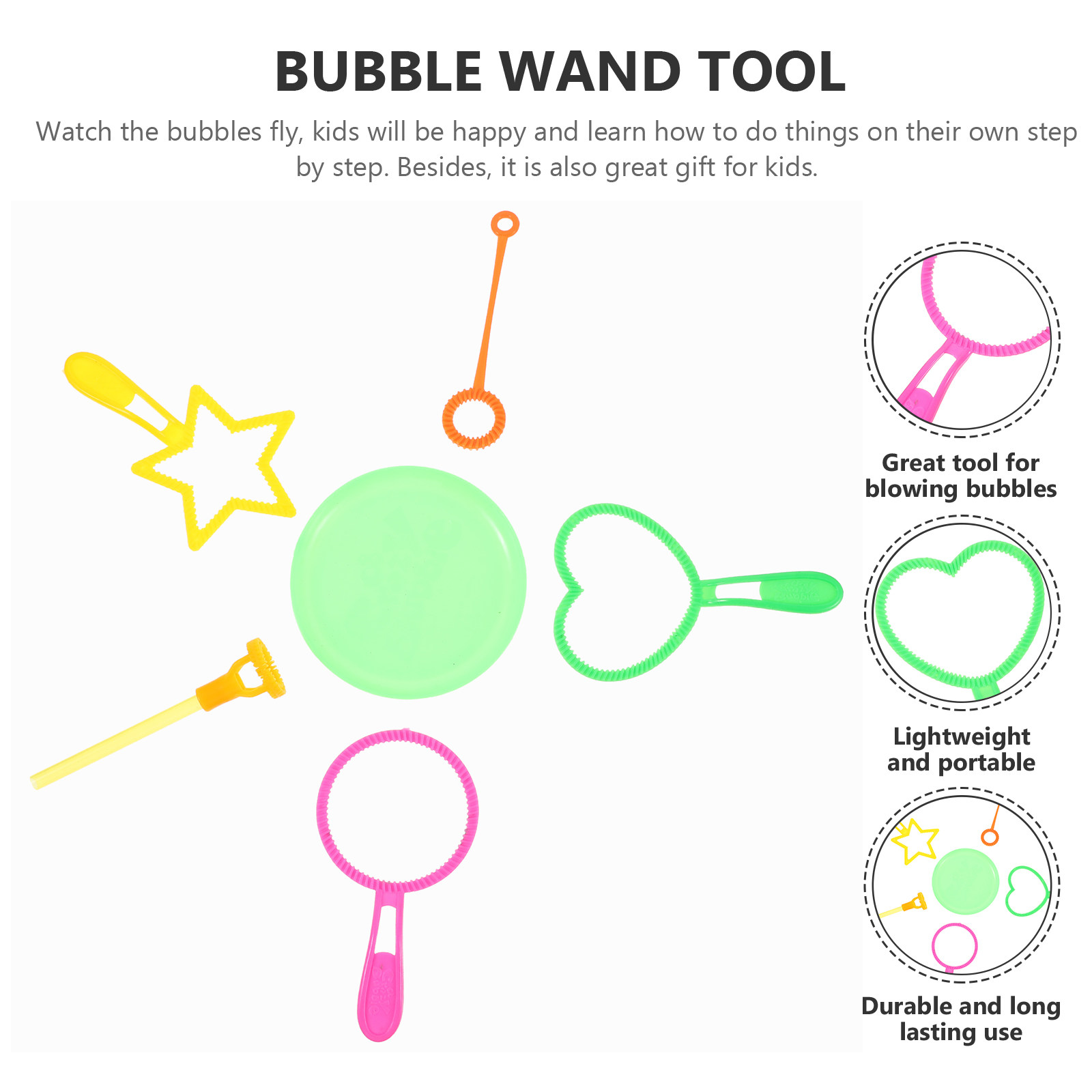 6Pcs Bubble Set Bubble Maker B - Kids Outdoor Learning Activities 评论和价格