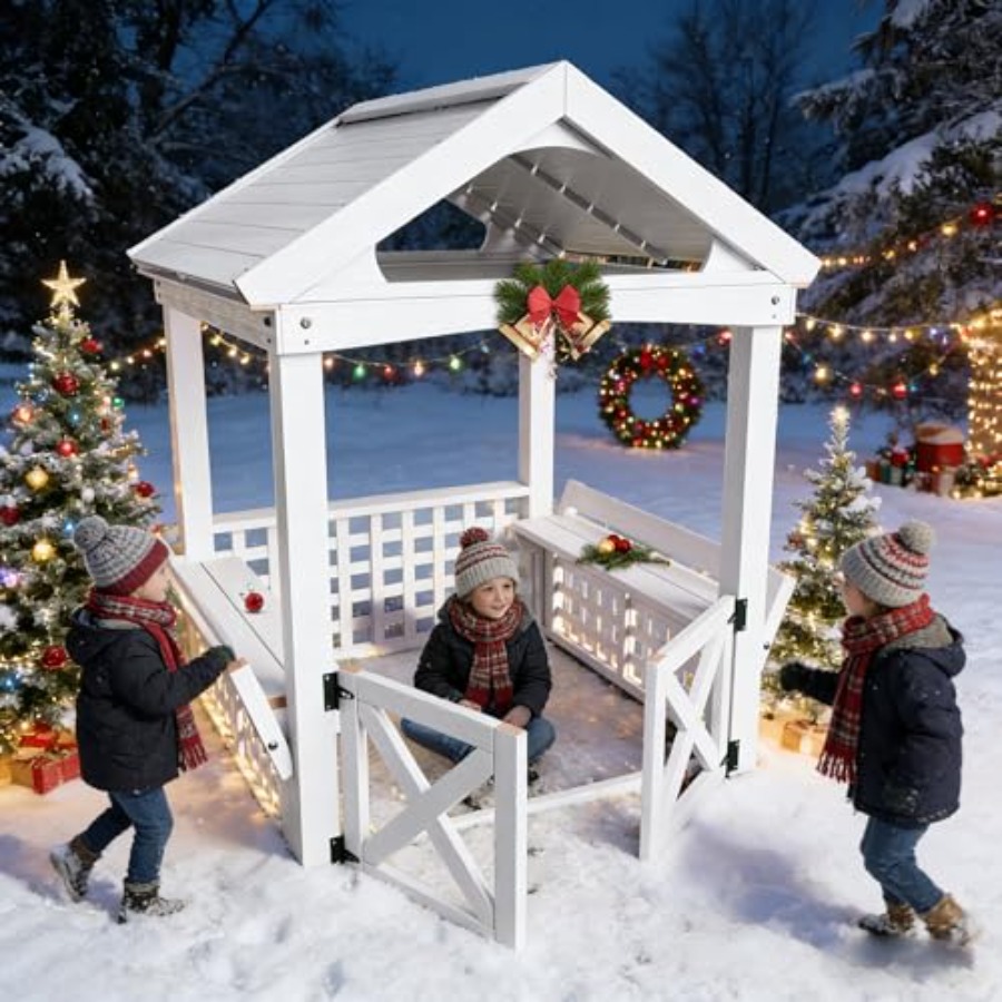 Outdoor Wooden Playhouse For K - Kids Outdoor Bench 评论和价格