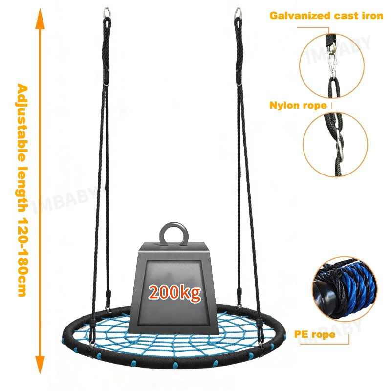 IMBABY Kids Round Net Nest Swi - Kids Outdoor Nest Swing 评论和价格