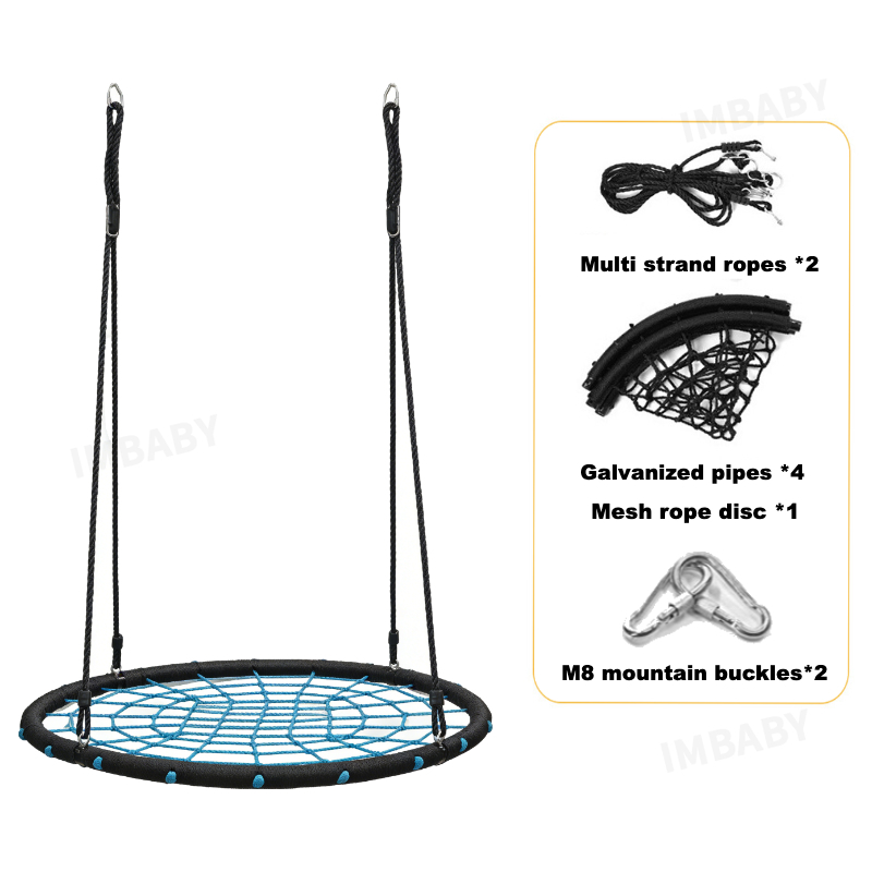 IMBABY Kids Round Net Nest Swi - Kids Outdoor Nest Swing 评论和价格