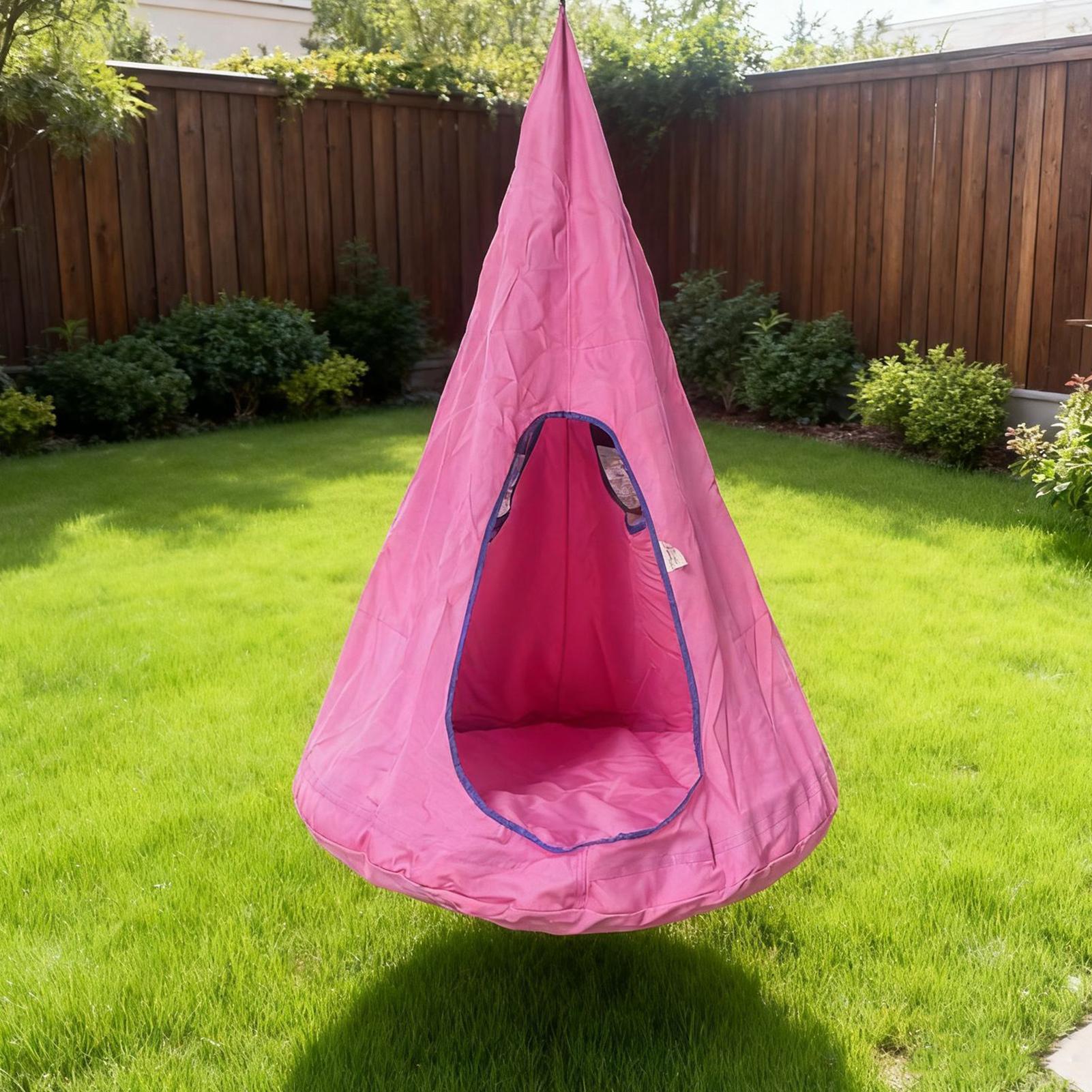 Kids Pod Swing Seat With Cushi - Kids Outdoor Nest Swing 评论和价格