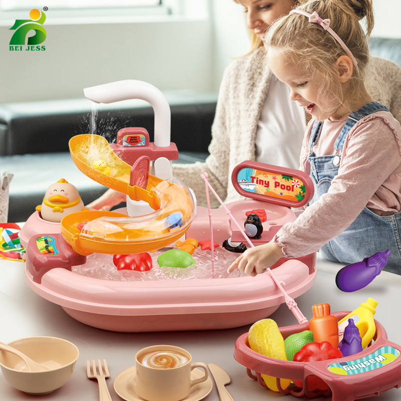 Children Electric Toy Sink Dis - Kids Outdoor Mud Kitchen 评论和价格